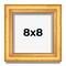 Square Shadow Box 1.75" Deep Gold Frame - UV Acrylic, Backing, Hanging Hardware